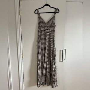 DISSH MARLOW BEIGE GEO SLIP MIDI DRESS - 10 / BEIGE